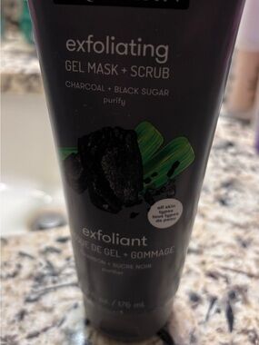Exfoliating Gel Mask + Scrub - Charcoal & Black Sugar (Black) — Discontinued